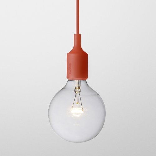 Suspension E27 LED - Rouge